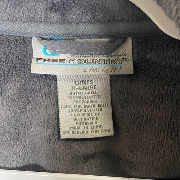 Free Country Soft Shell Fleece Lined Hooded Jacket In Black Women's Size XL - Picture 11 of 16